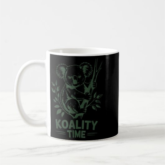 Koality Time Funny Koala Bear Sleep Men Women Girl Kaffeetasse (Links)