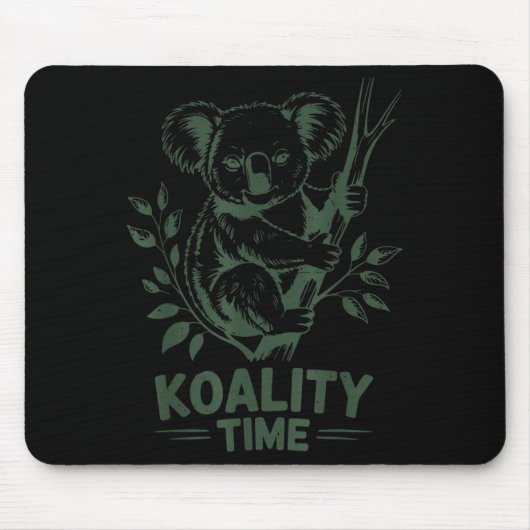 Koality Time Funny Koala Bear Sleep Men Women Girl Mousepad (Vorne)