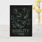 Koality Zeit Lustiger Koala-Bär Schlaf Männer Frau Karte (Gelbe Blume)