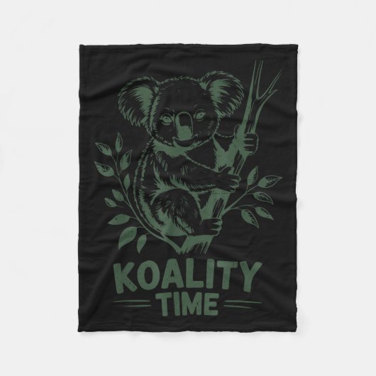 Koality Zeit Lustiger Koala Bär Schläft Männer Fra Fleecedecke (Vorderseite)