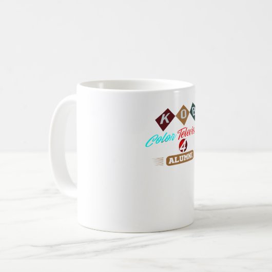 KOB-TV 4 Alumni Kaffeetasse (Vorderseite Links)