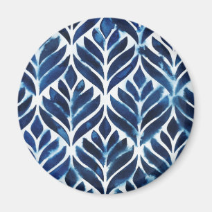 Kobalt-Aquarell deckt IV mit Ziegeln Magnet