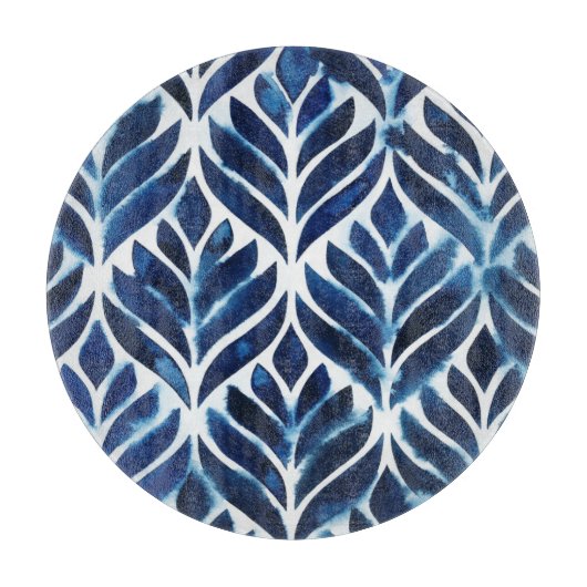 Kobalt-Aquarell deckt IV mit Ziegeln Schneidebrett (Vorderseite)