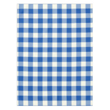 Kobalt-Blau-Gingham-/Büffel-Karo-Tischdecke
