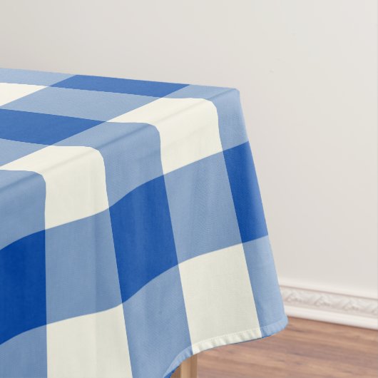 Kobalt-Blau-Gingham-/Büffel-Karo-Tischdecke Tischdecke (Beispiel)