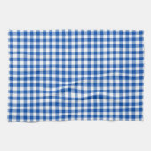Kobalt-Blau-Gingham-Muster-Geschirrtücher Geschirrtuch (Horizontal)