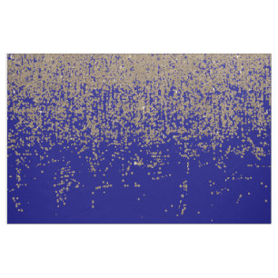 Kobalt-Blau-GoldGlitzer Ombre Steigung Stoff