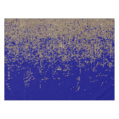 Kobalt-Blau-GoldGlitzer Ombre Steigung Tischdecke (Vorderseite (Horizontal))