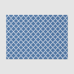 Kobalt-Blau-marokkanisches Fliesen-Gitter Seidenpapier