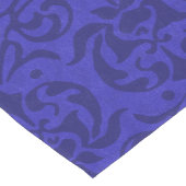 Kobalt-Blau Tudor Garten-Blumendamast Kurzer Tischläufer (Ecke)