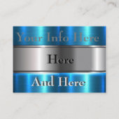 Kobalt-Blau u. silbernes w/Antique Auto des Stahl- Visitenkarte (Rückseite)