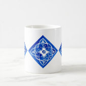 Kobalt Blau und Weiß Mittelmeer Tile Kaffeetasse (Mittel)