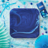 Kobalt-blaue Hintergrundplatte Pappteller (Party)