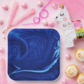 Kobalt-blaue Hintergrundplatte Pappteller (Party)