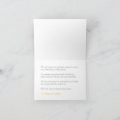 Kobalt Blauer Schmetterling und Sonnenblumen Babyd Dankeskarte (Innenseite)