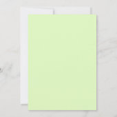 Kobalt Chartreuse Blatt Hochzeit Einladung (Rückseite)