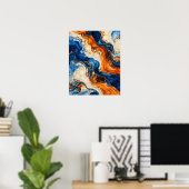 Kobalt-Ember-Current-Kunstprint Poster (Heimbüro)