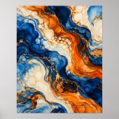 Kobalt-Ember-Current-Kunstprint Poster (Vorne)