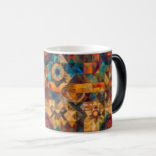 Kobalt "Ererbte Kunst" Morphing Verwandlungstasse (VorderseiteRechts)