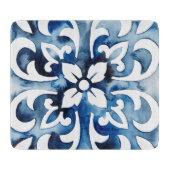 Kobalt-Fliese II Schneidebrett (Vorderseite)