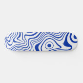 Kobalt-Hyperblau-Psychedelic-Wavy Skateboard (Horizontal)