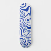 Kobalt-Hyperblau-Psychedelic-Wavy Skateboard (Vorderseite)