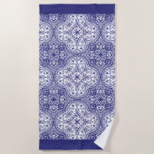 Kobalt im Mittelmeer Strandtuch (Vorderseite)