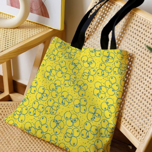 Kobalt-Kringselmuster – modernes Design Tasche