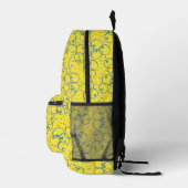 Kobalt-Kritzelringe – modernes Muster Bedruckter Rucksack (Rechts)