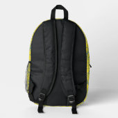 Kobalt-Kritzelringe – modernes Muster Bedruckter Rucksack (Rückseite)