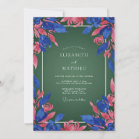 Kobalt-Magenta-Blüten-Hochzeit