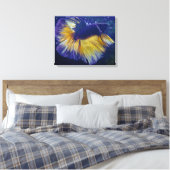 Kobalt, männliche Betta Premium gepackte Canvas Leinwanddruck (Insitu (Schlafzimmer))
