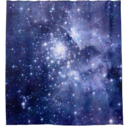 Kobalt träumt Stern-Galaxie-Raum-Universum Duschvorhang