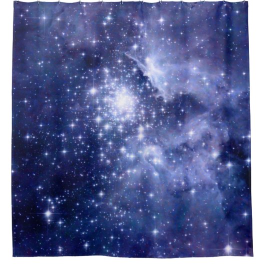 Kobalt träumt Stern-Galaxie-Raum-Universum Duschvorhang (Vorderseite)