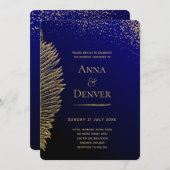 Kobalt- und Goldstaubdecke Einladung (Vorne/Hinten)