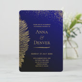 Kobalt- und Goldstaubdecke Einladung (Stehend Vorderseite)