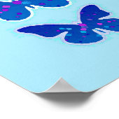 Kobalt und Himmelblau Poster (Ecke)