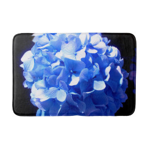 Kobaltblau Blütenblütenelegante Hydrangeas Badematte
