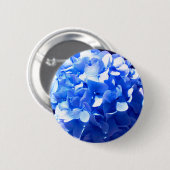 Kobaltblau Blütenblütenelegante Hydrangeas Button (Vorne & Hinten)