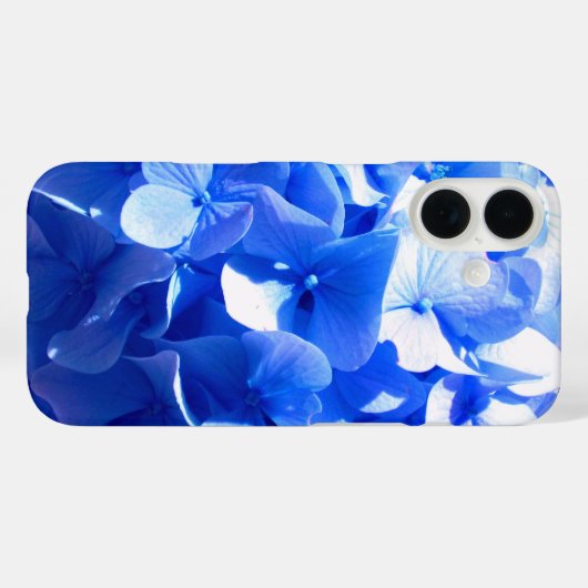 Kobaltblau Blütenblütenelegante Hydrangeas Case-Mate iPhone Hülle (Rückseite (Horizontal))