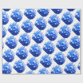 Kobaltblau Blütenblütenelegante Hydrangeas Geschenkpapier (Flach)