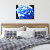 Kobaltblau Blütenblütenelegante Hydrangeas Leinwanddruck (Insitu (Schlafzimmer))