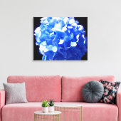 Kobaltblau Blütenblütenelegante Hydrangeas Leinwanddruck (Insitu (Wohnzimmer))