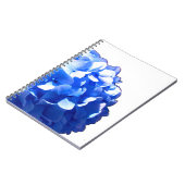 Kobaltblau Blütenblütenelegante Hydrangeas Notizblock (Linke Seite)