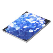 Kobaltblau Blütenblütenelegante Hydrangeas Notizblock (Rotiert)