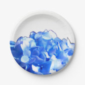 Kobaltblau Blütenblütenelegante Hydrangeas Pappteller (Vorderseite)