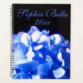 Kobaltblau Blütenblütenelegante Hydrangeas Planer (Vorderseite)