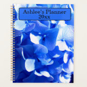 Kobaltblau Blütenblütenelegante Hydrangeas Planer (Vorderseite)