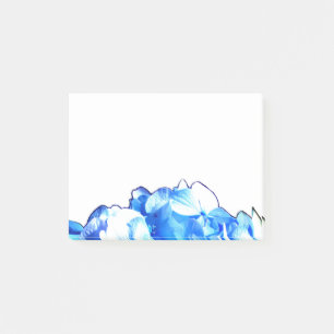 Kobaltblau Blütenblütenelegante Hydrangeas Post-it Klebezettel