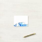 Kobaltblau Blütenblütenelegante Hydrangeas Post-it Klebezettel (Auf Schreibtisch)